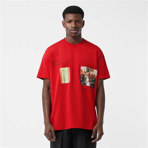 burberry montage print cotton oversized t-shirt|Burberry Montage Print Cotton Oversized T.